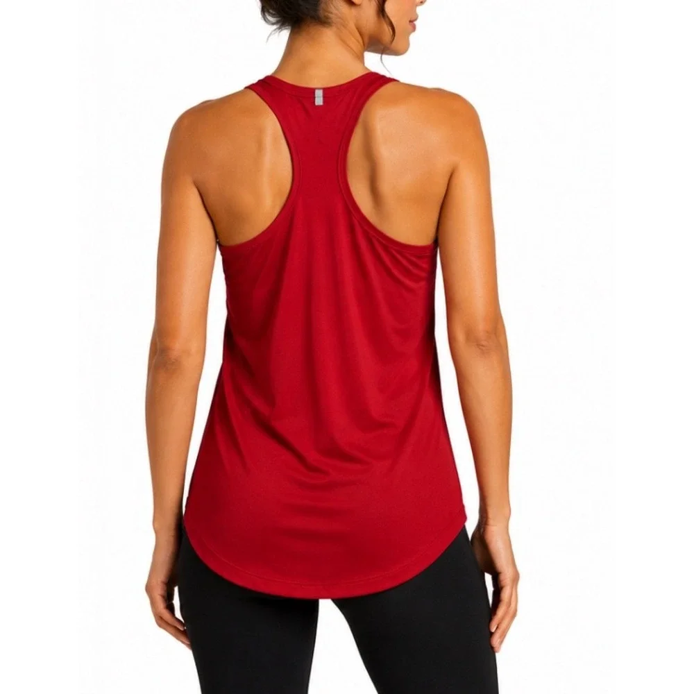 Nike Team RWB Dri-FIT Racerback Tank Top Red Eagle Graphic Women's Mediu Running